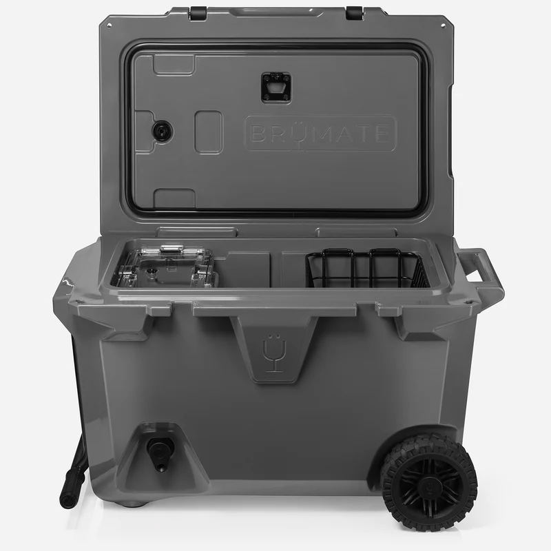 BrüTank 55-Quart Double Drink Holder Cooler Bundle | Charcoal