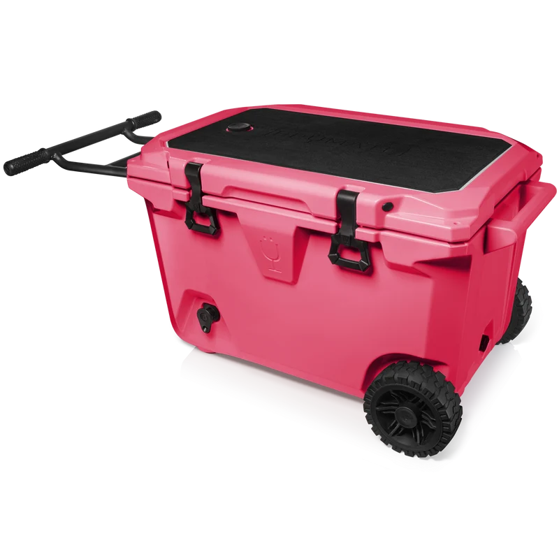 BrüTank 55-Quart Rolling Cooler | Neon Pink