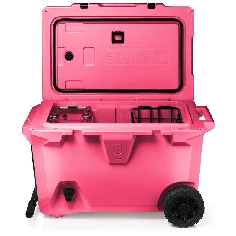 BrüTank 55-Quart Rolling Cooler | Neon Pink