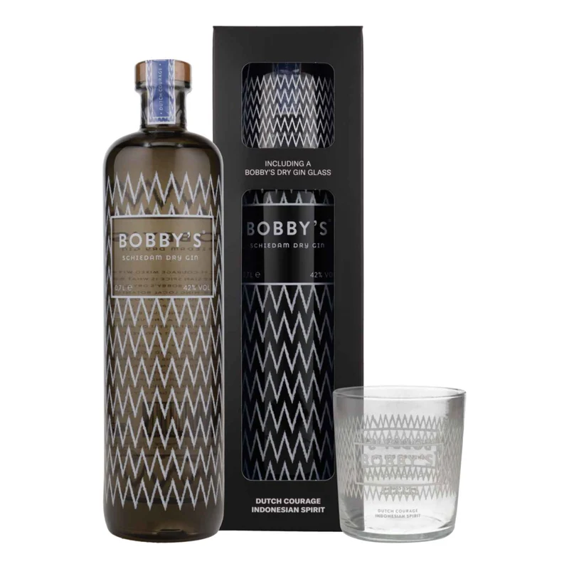 Bobby's Schiedam Dry Gin 42% 0,7L Geschenkverpackung mit Tumbler