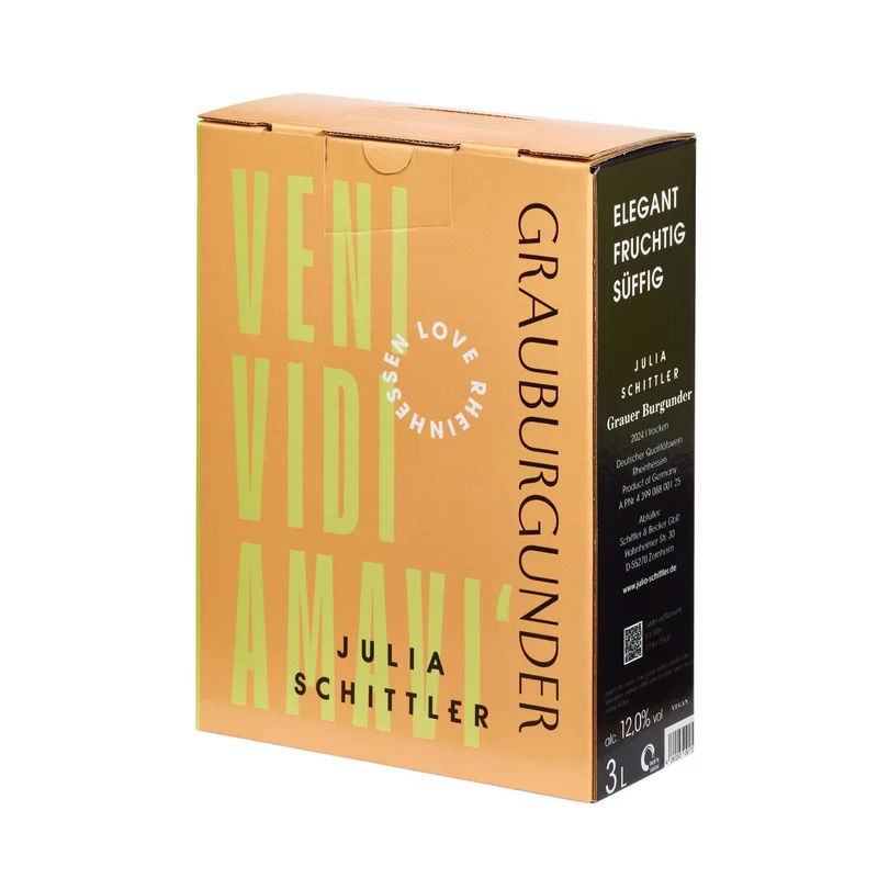 Julia Schittler Grauburgunder Bag In Box BIB 3,0L trocken 2024 Veni Vidi Amavi