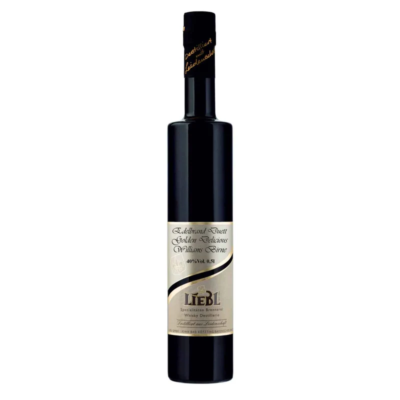 Liebl Edelbrand Duett Golden Delicious Apfel und Williams-Birne 0,5L 40%