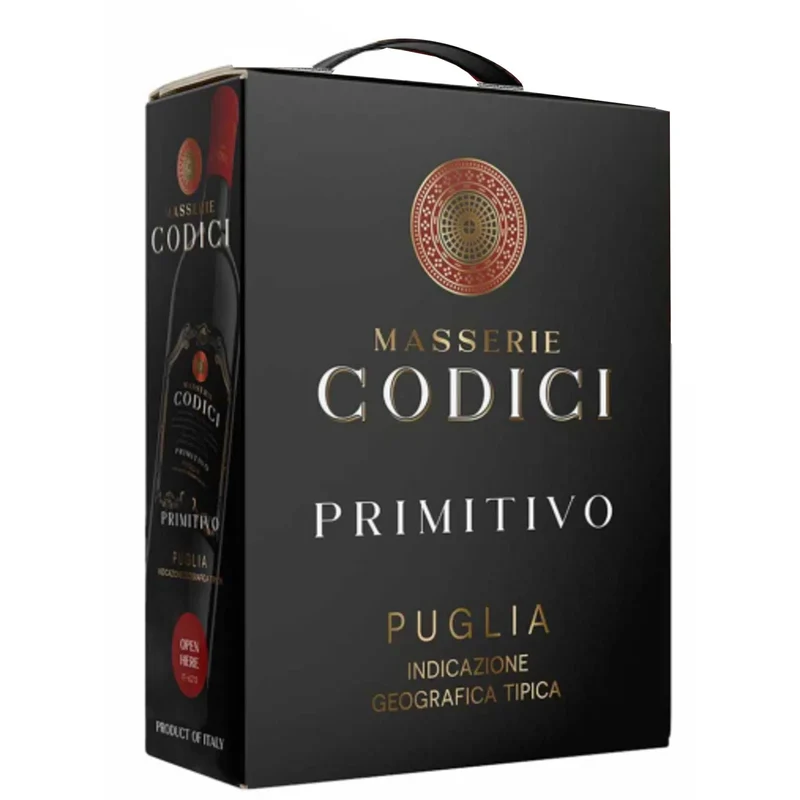 Codici Masserie Primitivo Puglia Bag in Box BIB 3,0L Apulien