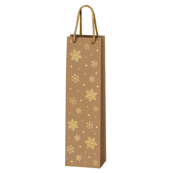 2er Präsenttüte Kraftpapier Goldkristall