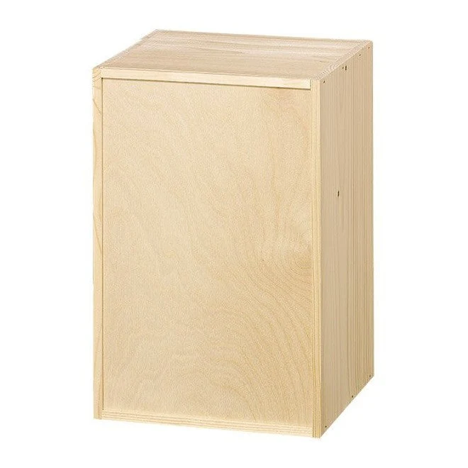 Holzkiste mit Schiebedeckel - 6er Natur