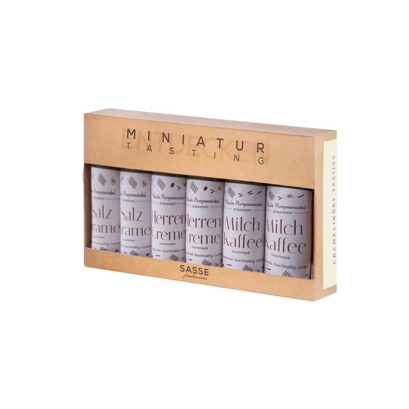 Feinbrennerei Sasse Miniatur Tasting Paula Pumpernickel Cremeliköre 6x20ml