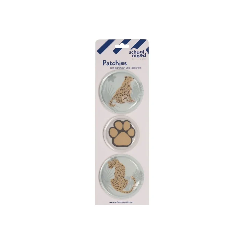 School-Mood 3er Patchie-Set Leopard