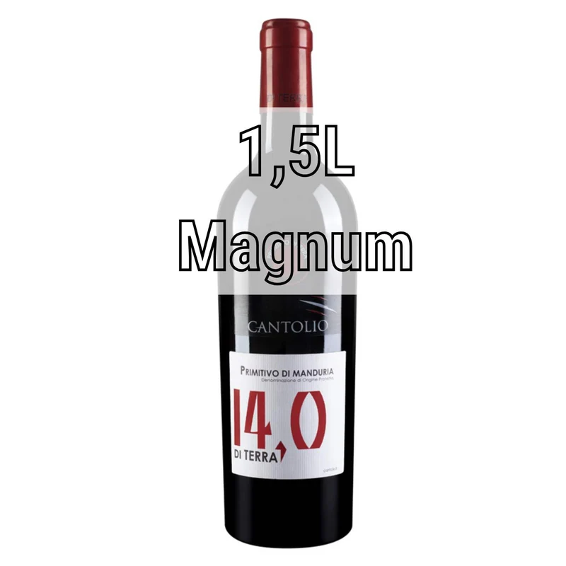 Cantolio Primitivo di Manduria DOP 14,0 di Terra 2023 1,5L Magnum