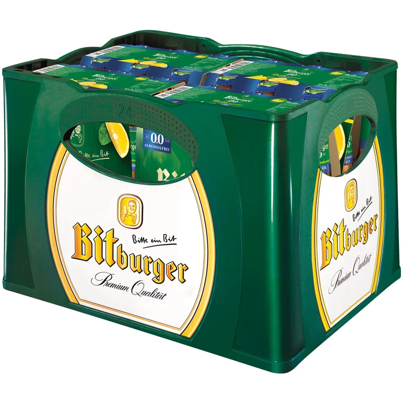 Bitburger 0,0% Radler Naturtrüb alkoholfrei 24x 0,33 Liter (MEHRWEG)