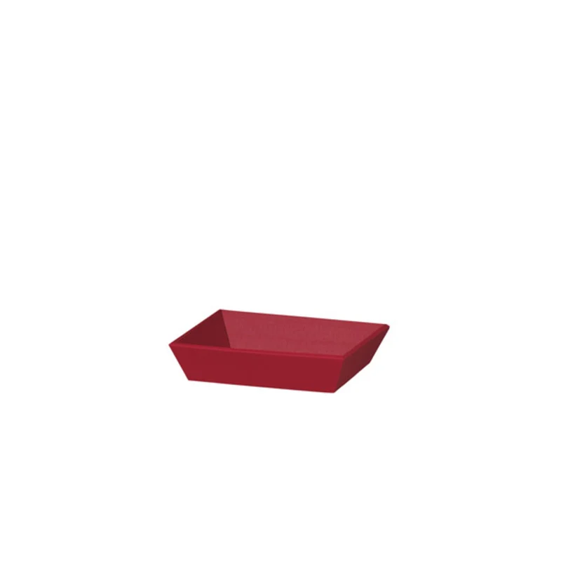 Präsentkorb flach klein bordeaux rot