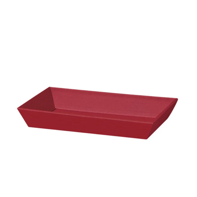 Präsentkorb flach mittel bordeaux rot