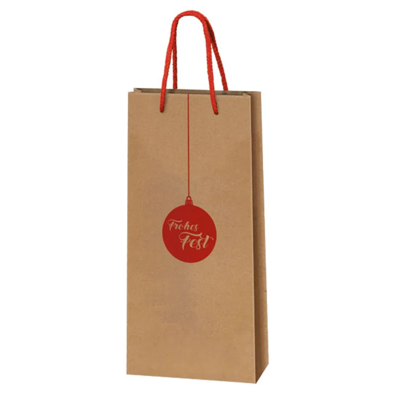 2er Präsenttüte Kraftpapier Weihnachtskugel Kugel