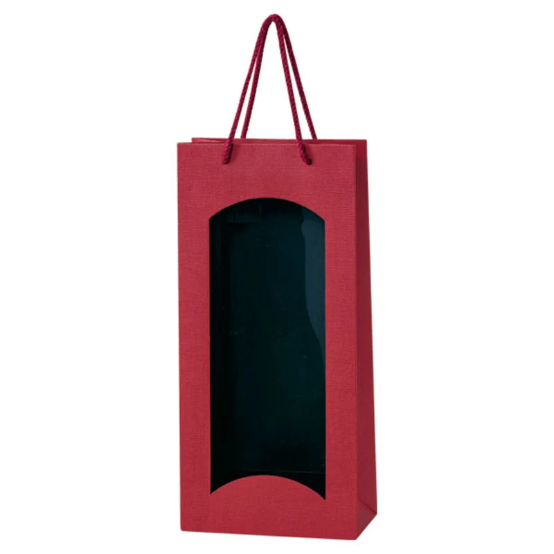 2er Präsenttüte Lino rot mit Fenster