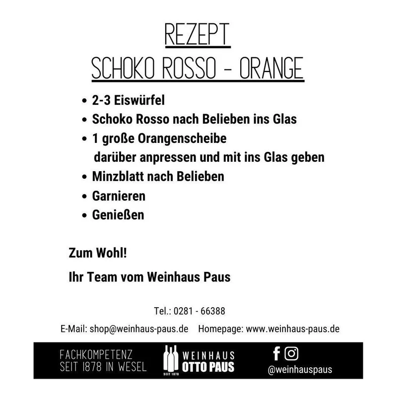 Vorteilspaket 12 Fl. Choco Rosso Frizzante / Perlwein - Schoko