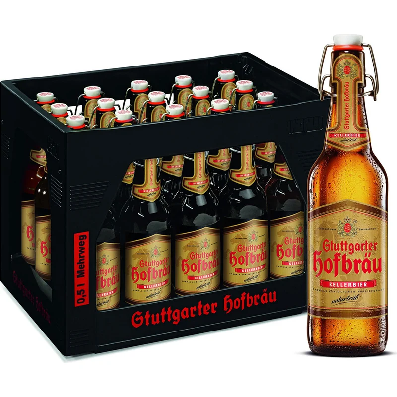 Stuttgarter Hofbräu Kellerbier Bügel 20x 0,5 Liter (MEHRWEG)