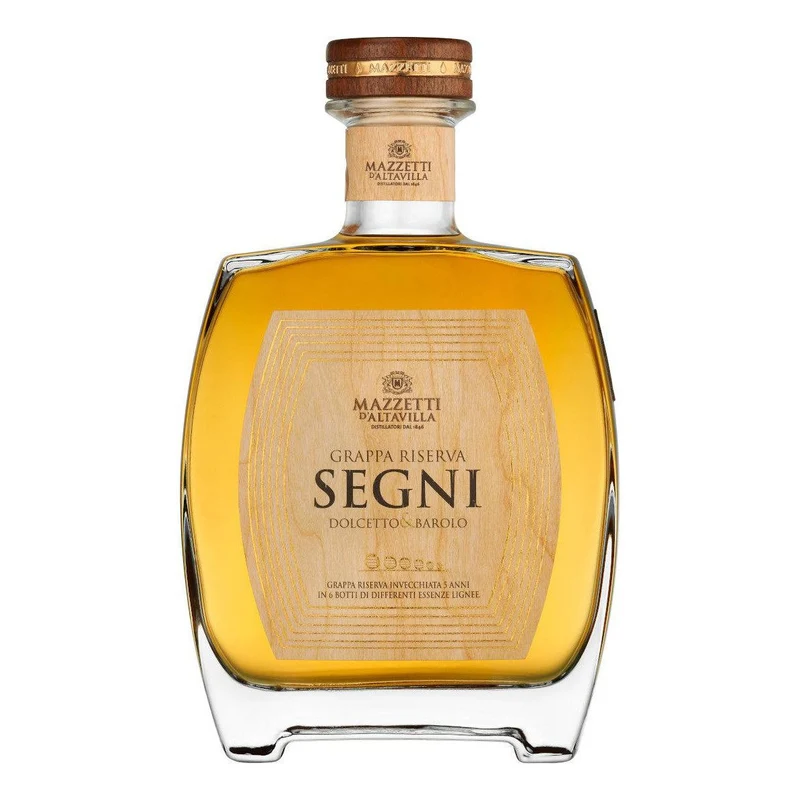 Mazzetti dAltavilla "Segni" Grappa Riserva in edler Holzschatulle