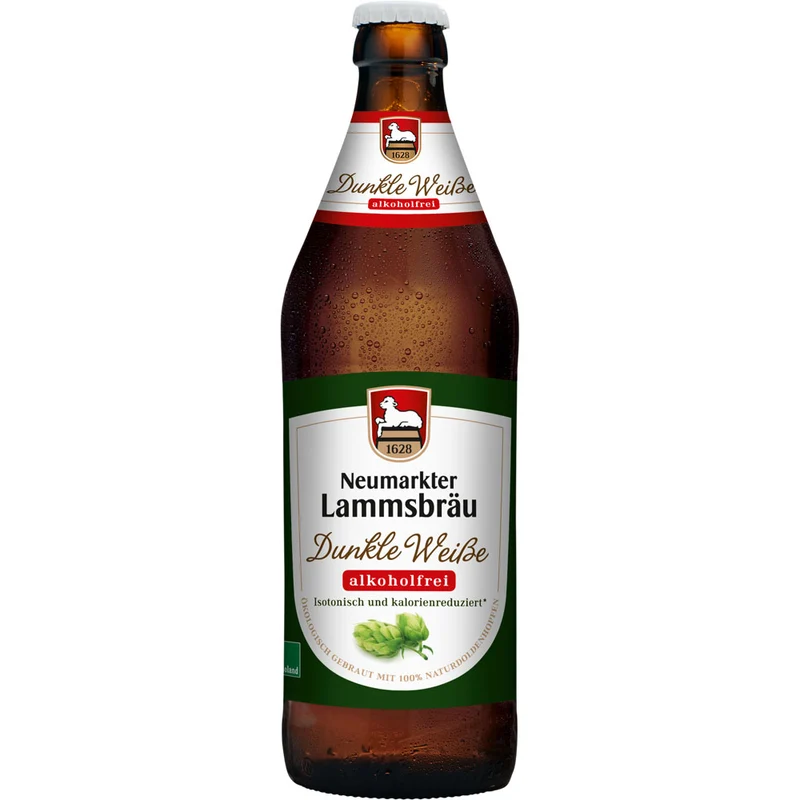 Lammsbräu Dunkle Weiße Alkoholfrei BIO 10x 0,5 Liter (MEHRWEG)
