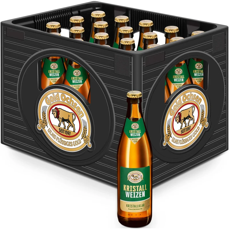 Gold Ochsen Kristallweizen 20x 0,5 Liter (MEHRWEG)