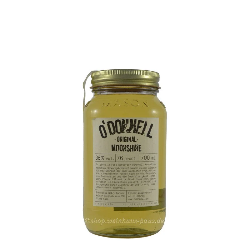 O'Donnell Moonshine Original 38% Vol. 0,7L