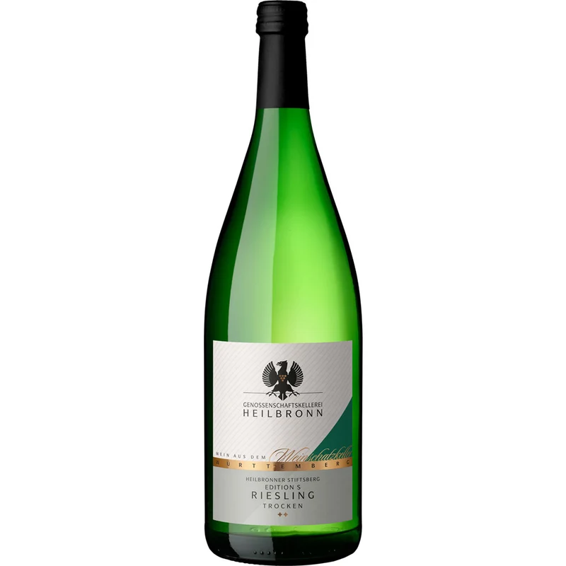 Genossenschaftskellerei Heilbronn Heilbronner Stiftsberg Edition S Riesling QbA trocken 12x 1 Liter (MEHRWEG)