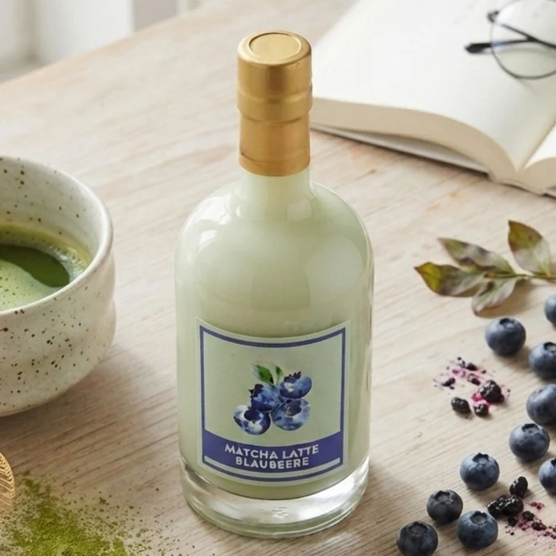 Blueberry Matcha Sahnelikör | Blaubeer Latte Matcha Likör | 0,5L | 15%