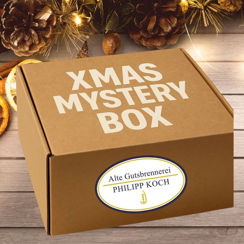 Myster-Box für Weihnachten | Spirituosen, Deko & Feinkost Mix