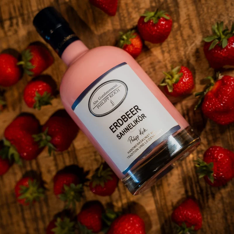 Erdbeer Sahnelikör | cremiger Erdbeeren Likör | 0,5L | 15%
