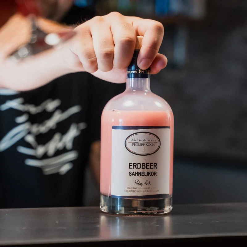 Erdbeer Sahnelikör | cremiger Erdbeeren Likör | 0,5L | 15%