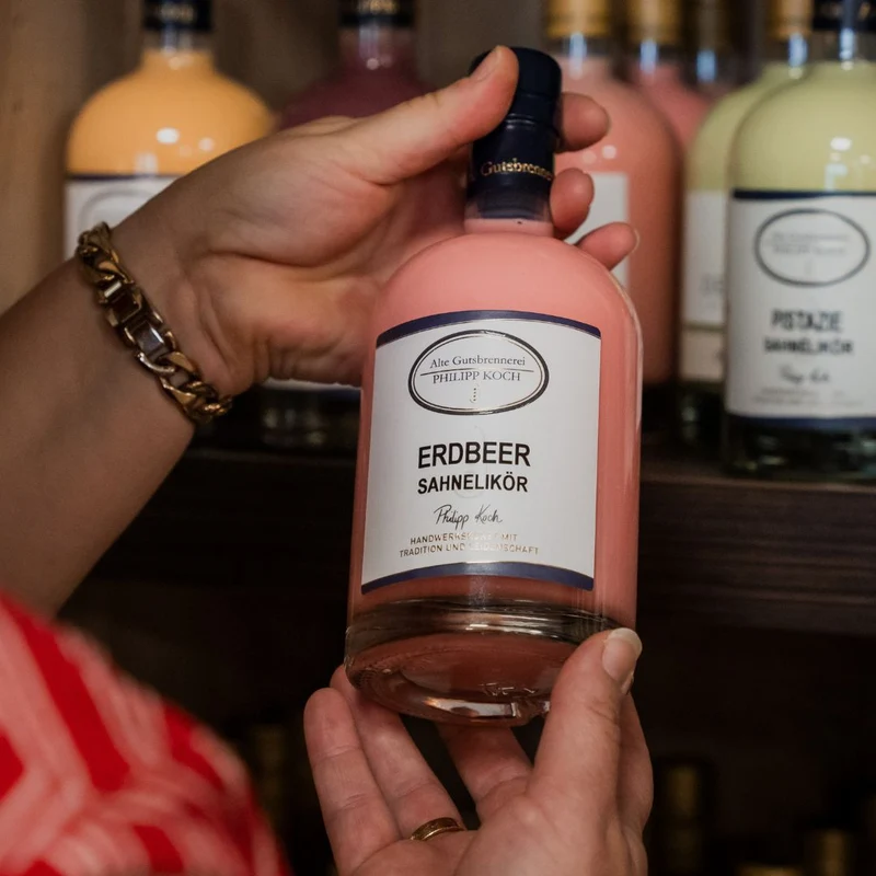 Erdbeer Sahnelikör | cremiger Erdbeeren Likör | 0,5L | 15%