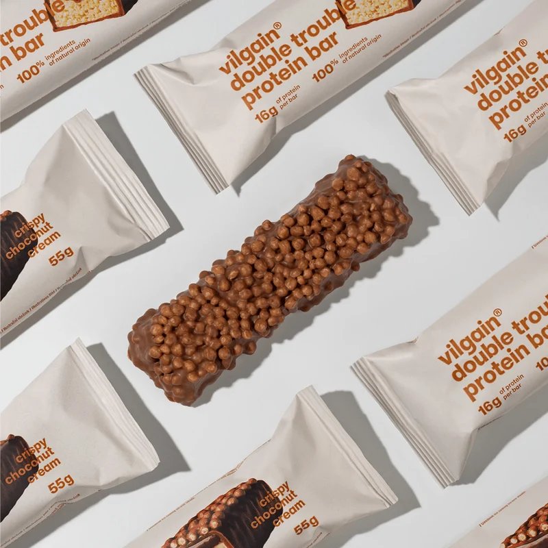 Protein Riegel Double Trouble Knusprige Schokoladencreme