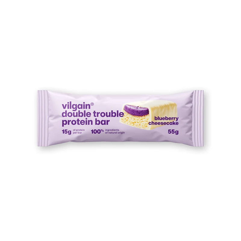 Protein Riegel Double Trouble Heidelbeere-Käsekuchen