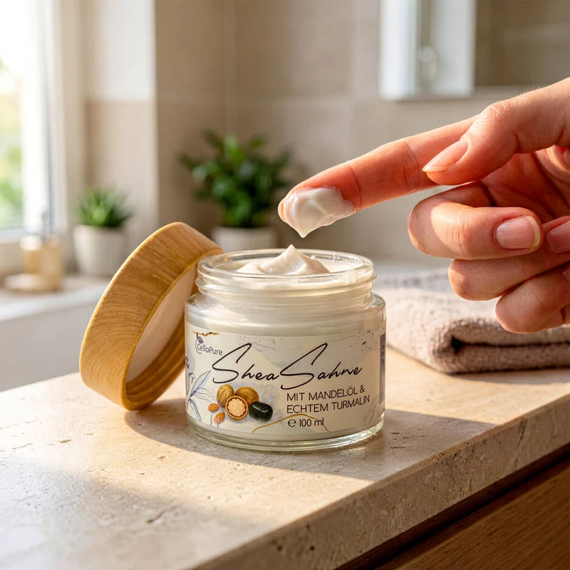 Shea Sahne mit Mandelöl und echtem Turmalin