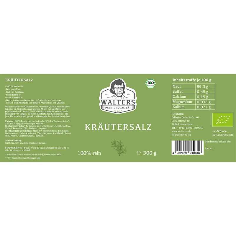 Kräutersalz mit deutschem Ur-Steinsalz und feinen Kräutern