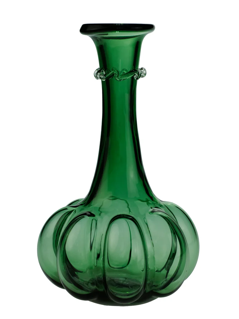 KÜRBISFLASCHE jagdgrün, glatt - Vase 210 mm