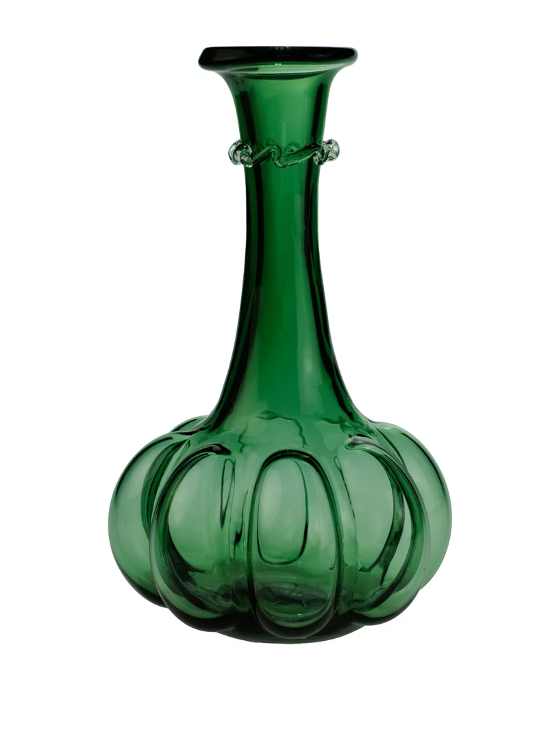 KÜRBISFLASCHE jagdgrün, glatt - Vase 210 mm
