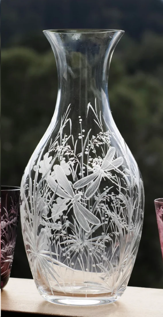 INSECTS - klares Glas, Flasche 269 mm, 1,5 Liter, Gravurbild Insekten