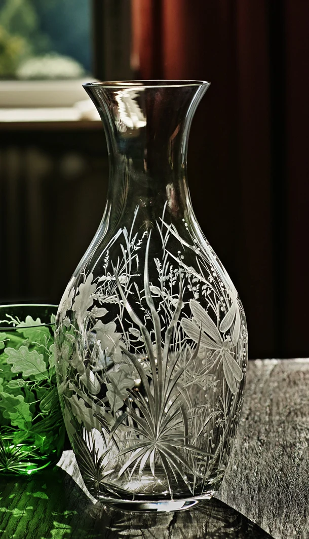 INSECTS - klares Glas, Flasche 269 mm, 1,5 Liter, Gravurbild Insekten