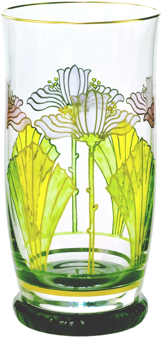 SERENADE Jugendstil Neu jagdgrün/klar, Malerei '16' - Becher 128 mm