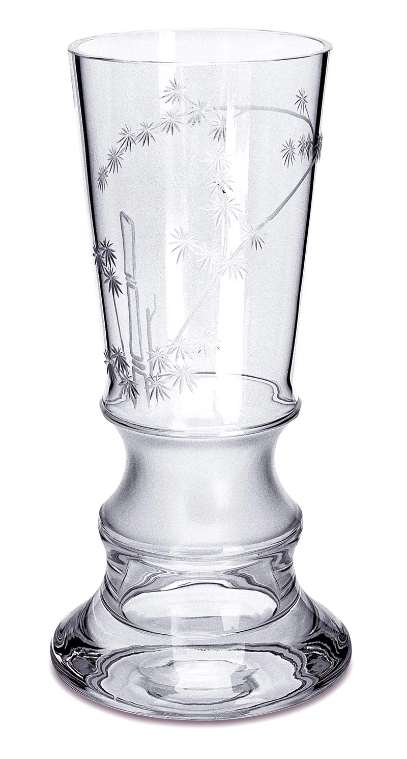 TSINGTAU klar, Schliff & Gravur - Vase 240 mm (Abv)