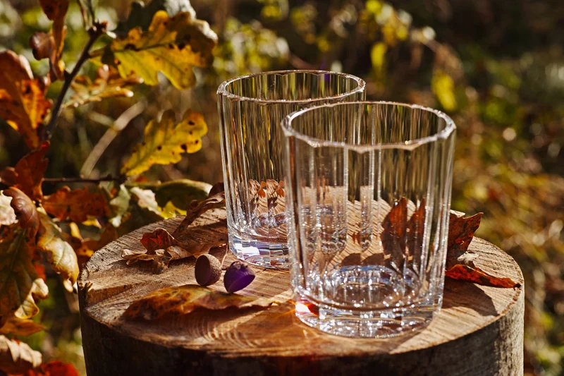 ROLAND klar, polierter Flächenschliff - Whiskybecher 90 mm