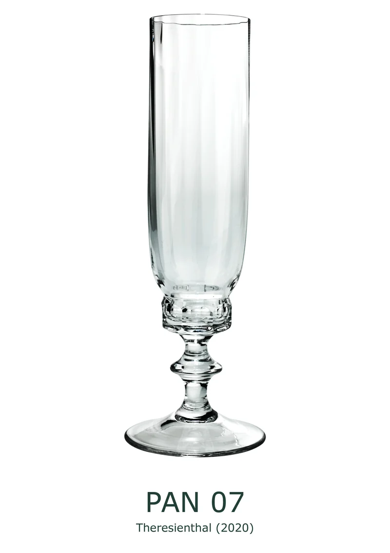 PAN Sektglas 229 mm - klares Glas, optisch, Flächenschliff