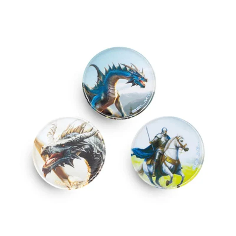 Belmil Patches mit Klettverschluss Set 3-teilig Dragons 6 cm