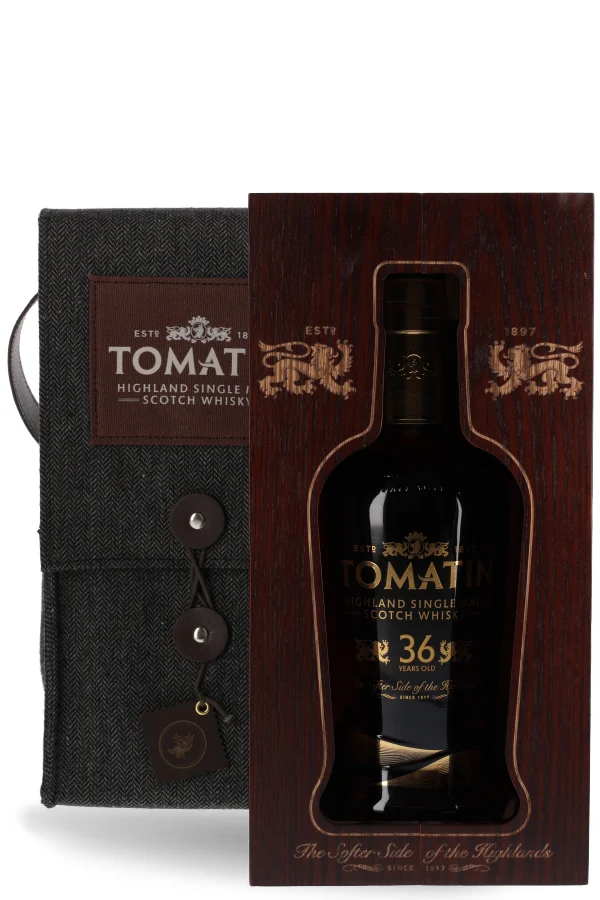 Tomatin 36 Jahre Small Batch Release mit Holzkiste Whisky 46% vol. 0.7l