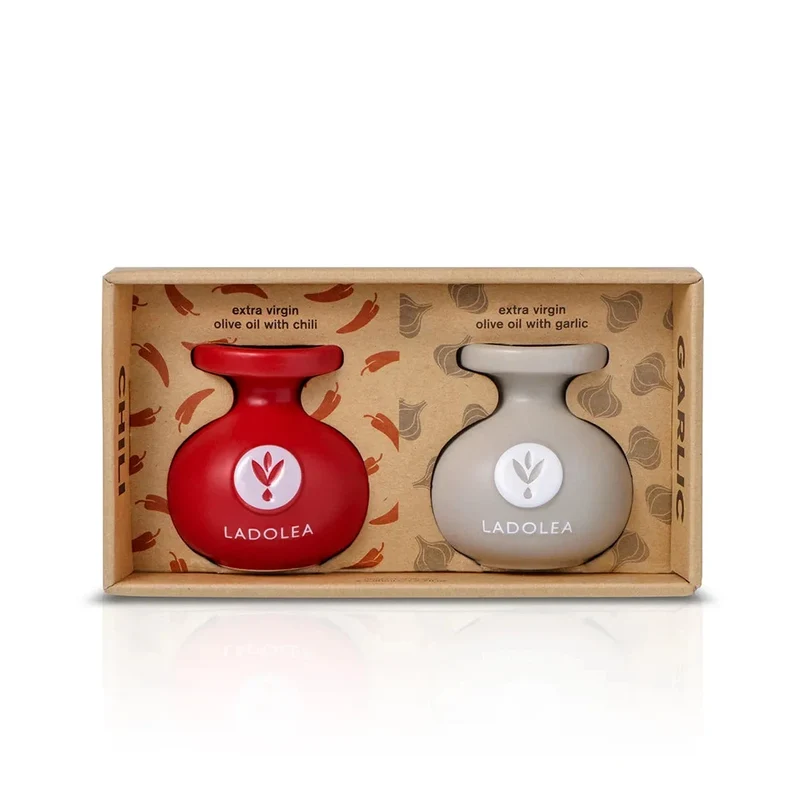 Ladolea Olivenöl Set Chili & Garlic 2x80ml