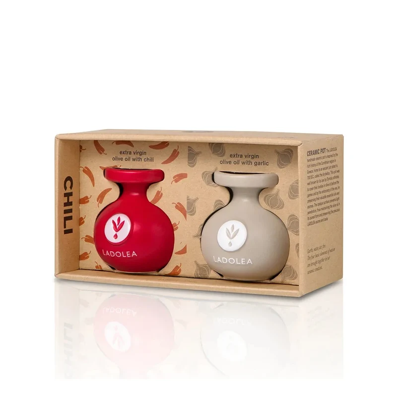 Ladolea Olivenöl Set Chili & Garlic 2x80ml