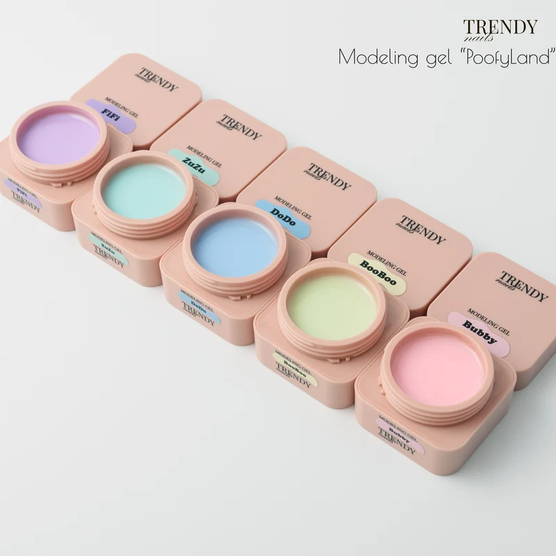 PuffyLand SET Modeling Gel 5x15ml mit Gratis Teddy (TPO/HEMA-free)