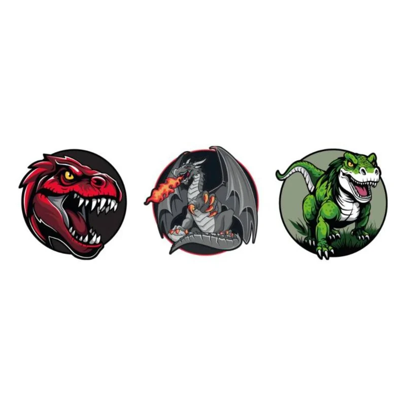 Schneider 3er Set Patches mit Klettfunktion Dinodragons