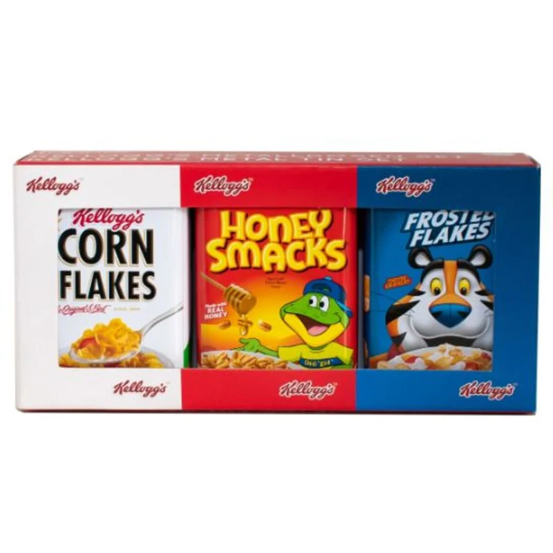 Tanner Metalldosen-Set Kelloggs 5,5 x 4 x 7,5 cm Kaufladenlebensmittel
