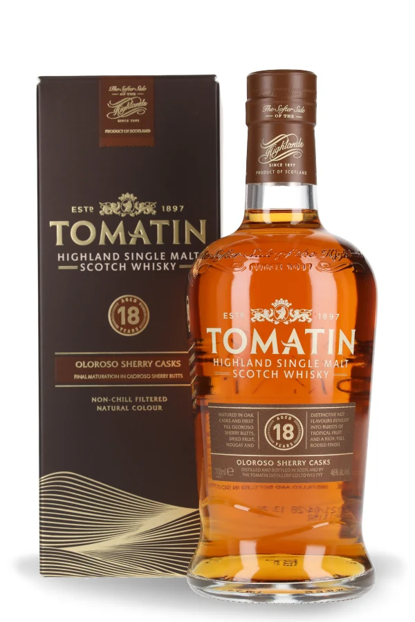 Tomatin 18 Jahre Oloroso Sherry Casks mit GB Whisky 46% vol. 0.7l