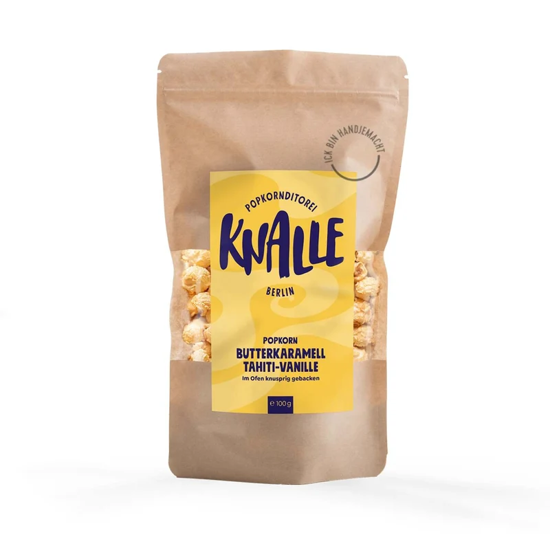 Knalle Popcorn Butterkaramell Tahiti Vanille 100g